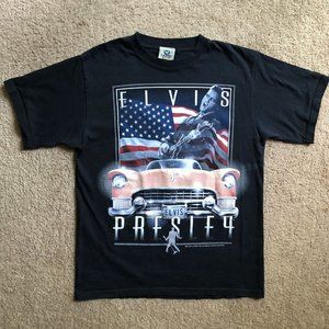 Vtg Liquid Blue Elvis Presley Crewneck T Shirt, Medium, Cotton, Rock N Roll